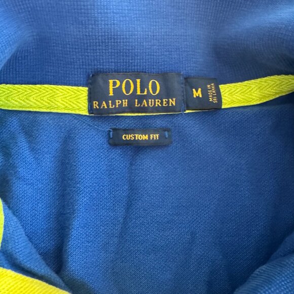 Vintage Polo Ralph Lauren Men's Big Pony Polo Size Medium Blue 100% Cotton - Picture 2 of 7